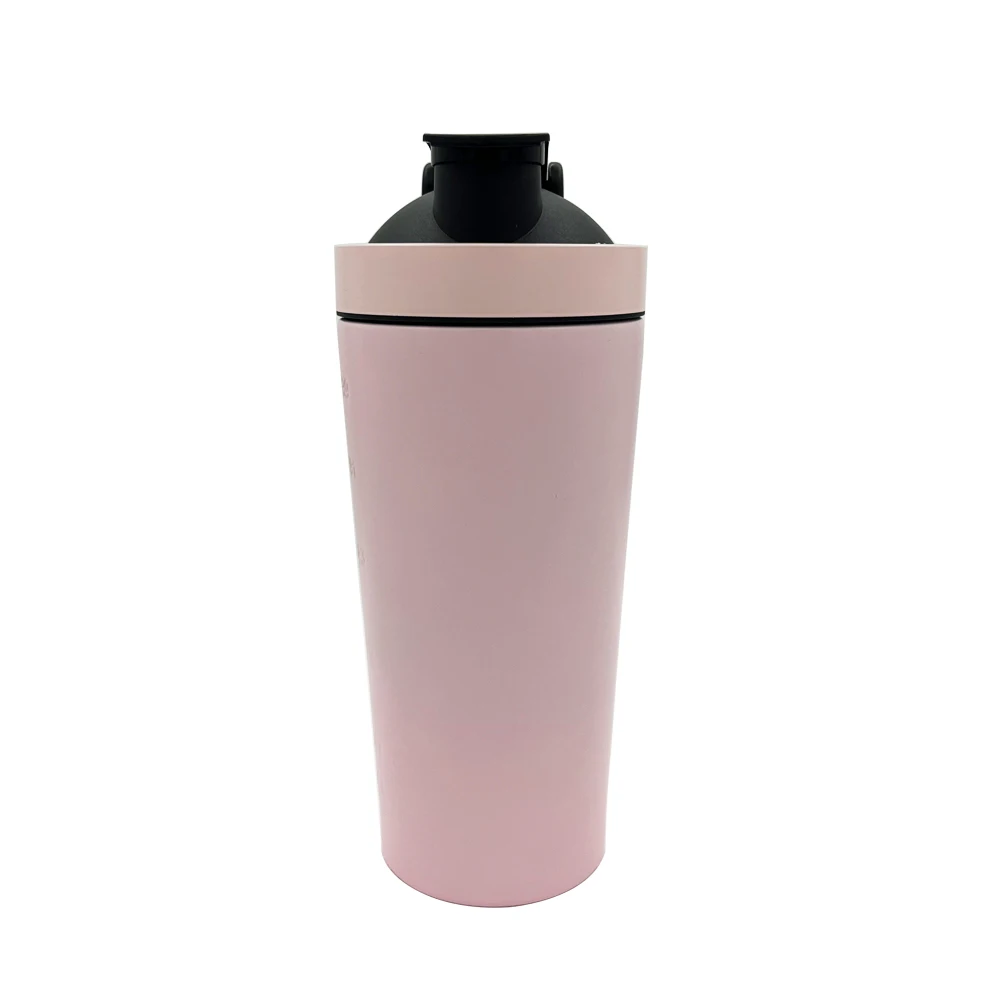 Pink Stainless Steel Protein Shaker Bottle