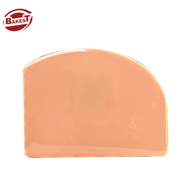 Bakest Hot Sale Baking Tool  Soft Silicone Plastic Scraper for Cough Cheese Cake Cough Dough Cutter