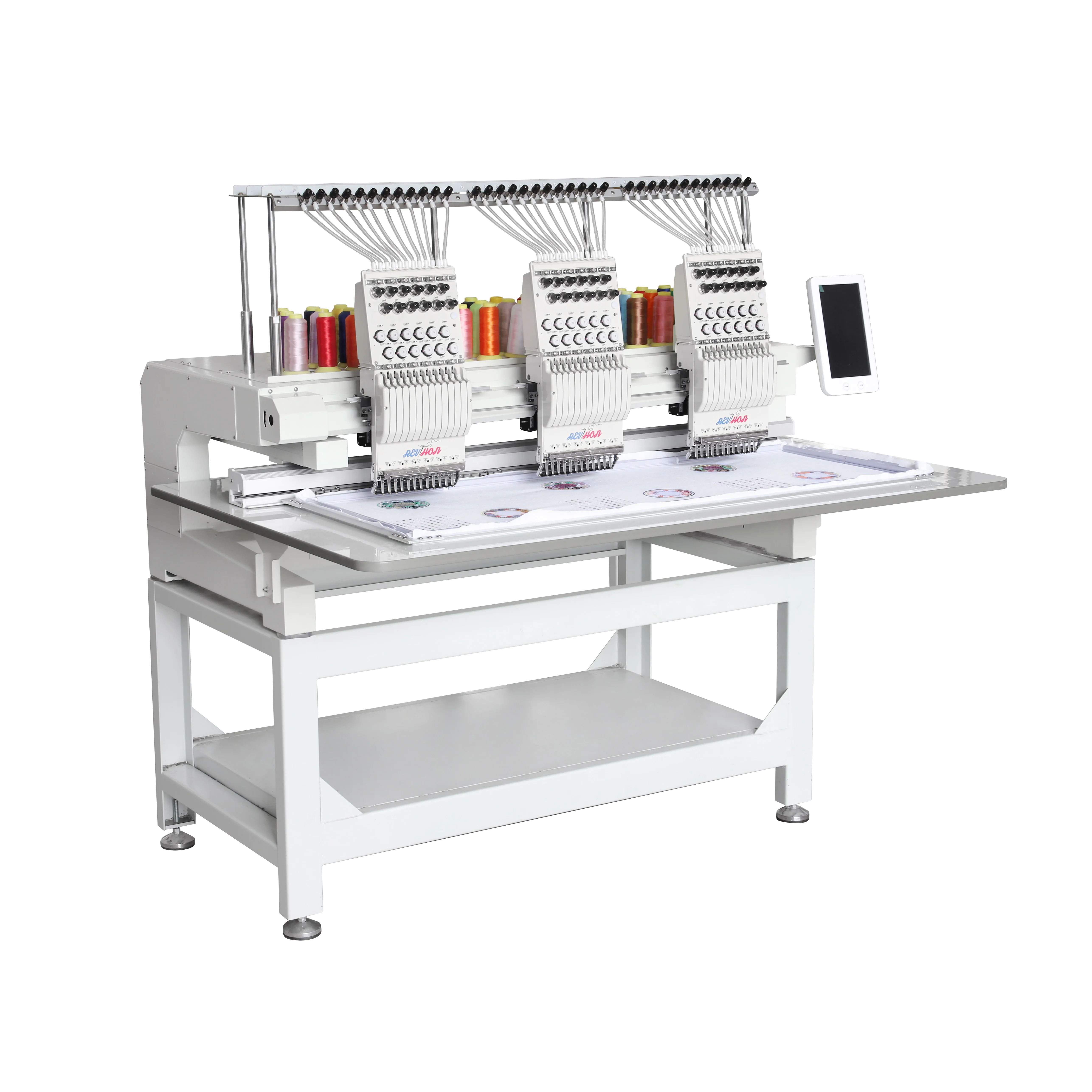 QHM Dahao Embroidery Machine Automatic 3 Head 9/12/15 Needle High Speed Socks Embroidery Machine Leather Jack