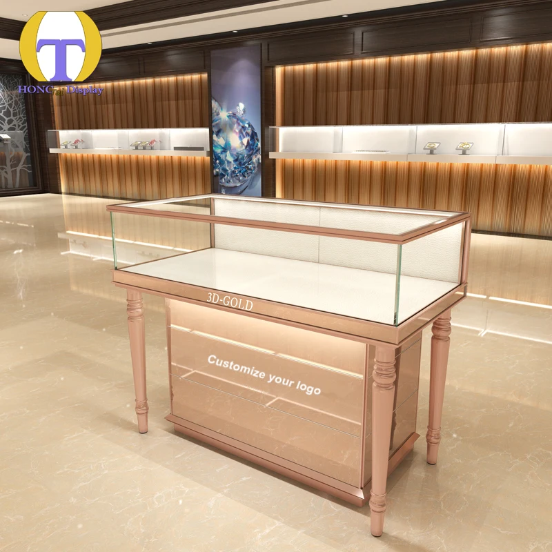 Wood Jewelry Accessories Display Stand Floor Rotating Jewelry Store ...