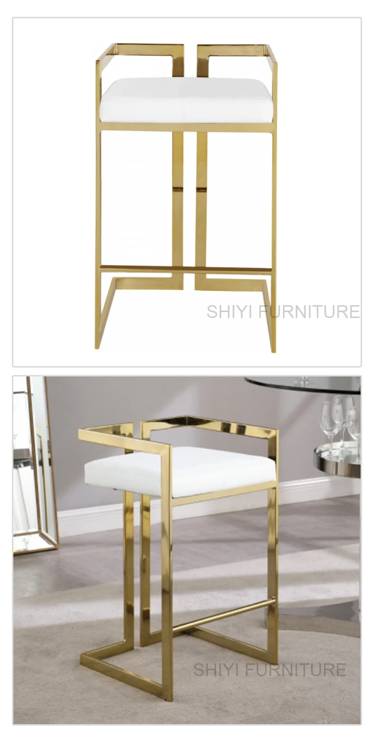 Modern Chrome leg bar counter stool chairs