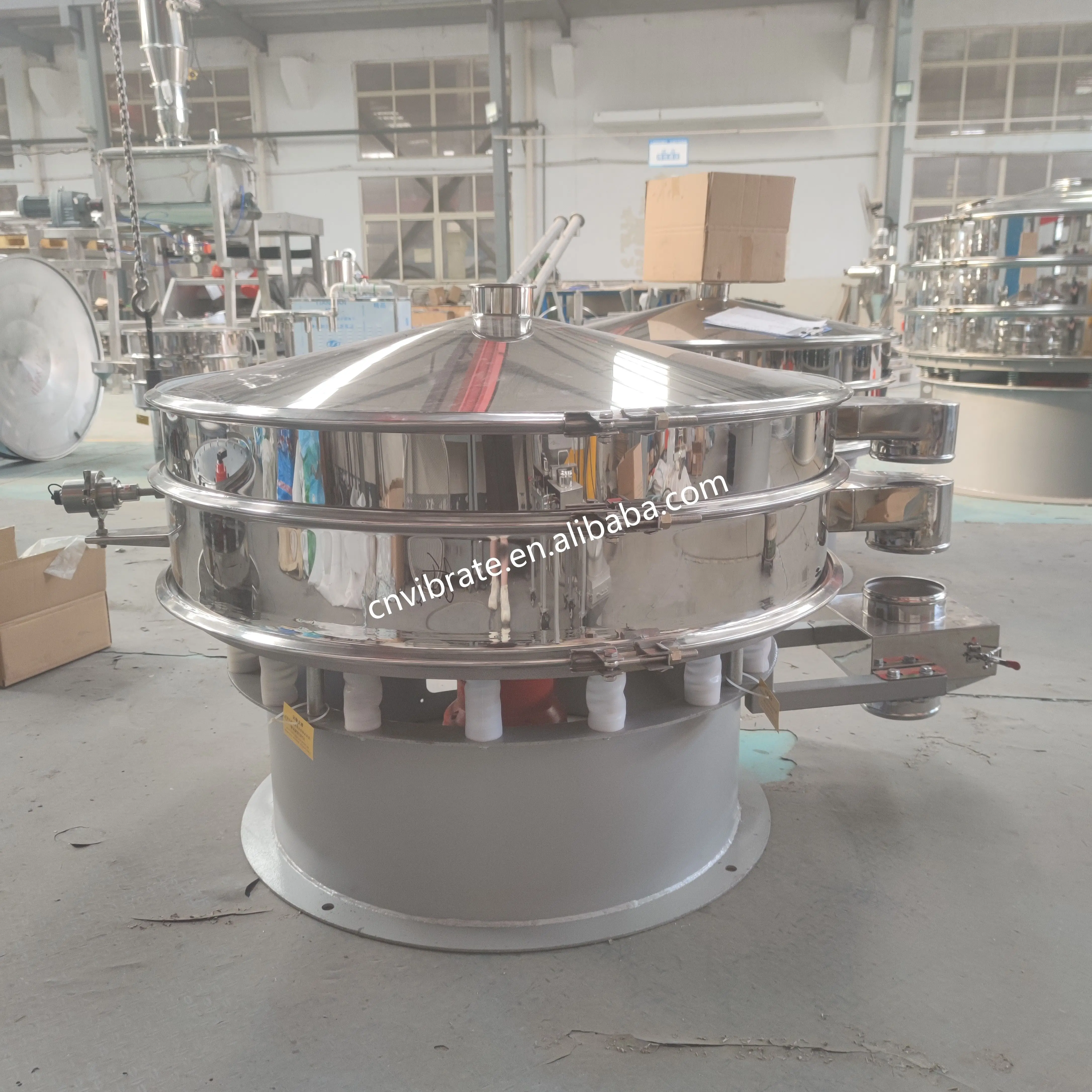 VBJX Industrial Electric Mining Clay Sand Grain Rice Wheat Flour Chilli Powder Aggregate Vibrating Sieve Sieving Machine