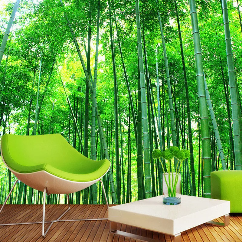 3D Green Bamboo Wallpaper Customizable Natural Bamboo Photo Poster Wall  Murals