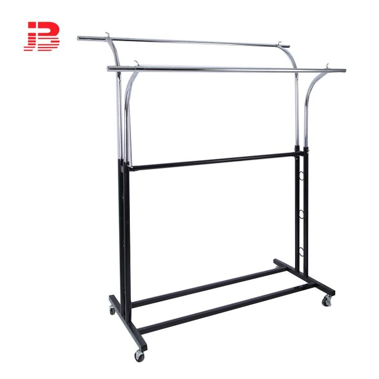 Chrome acrylic display stand for clothes