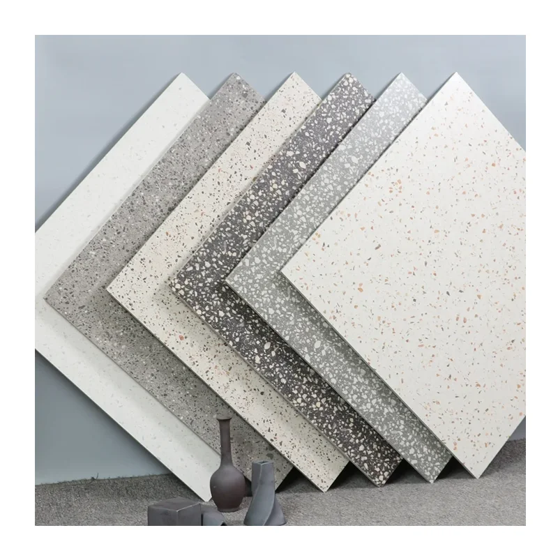 Polished Prefabricated Black Epoxy Ceramic Terrazzo Tiles Artificial Stone Terrazzo Flooring