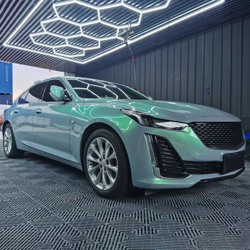 Custom Color Vinyl Wrapping Film Colour Change Vinyl Car Wrapping Film Chameleon Purple Pink Green Car Wrap Vinyl Film