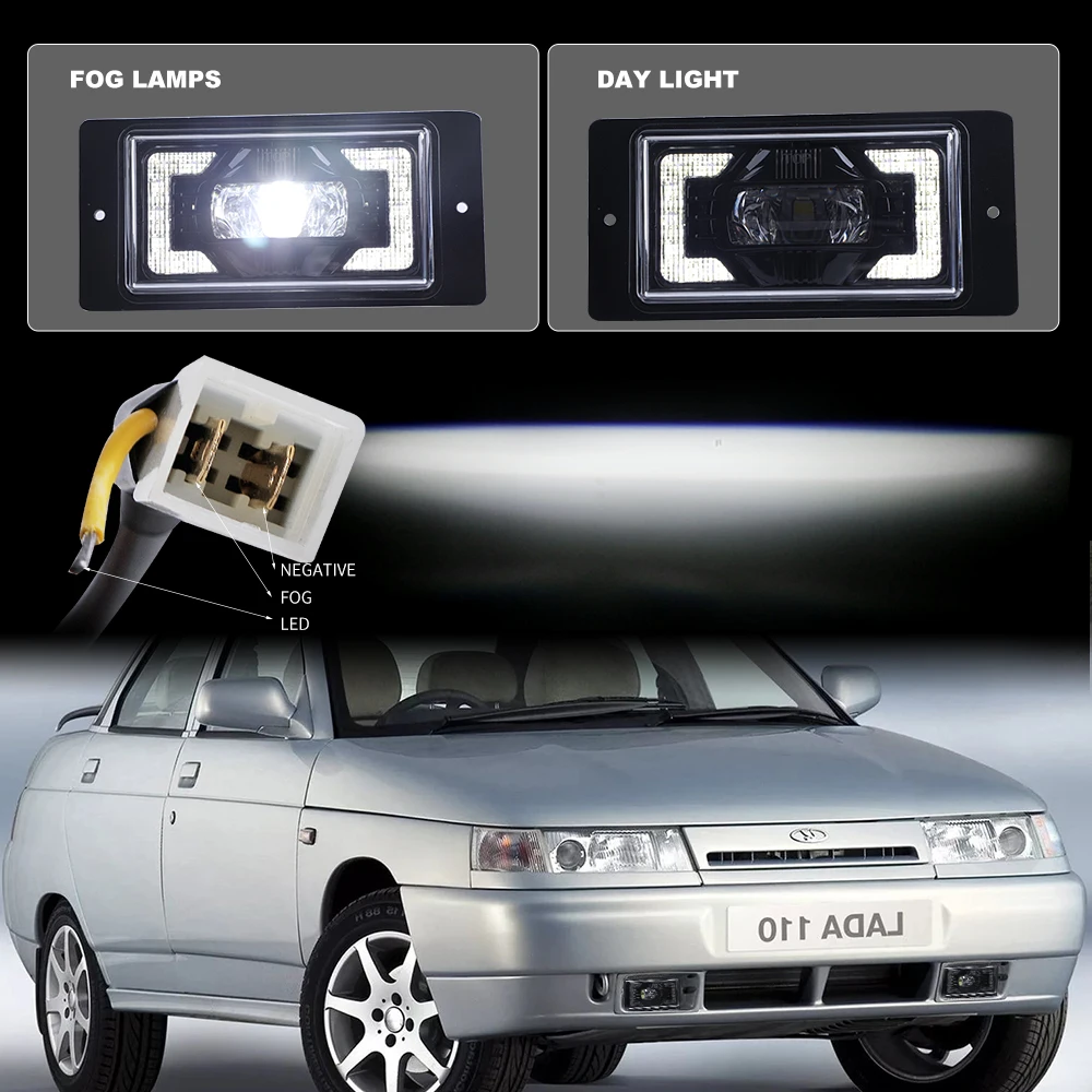 Led Fog Light 2121 2110 5 Linz Drl Front Led Rear Off Road Car Fog Light for Truck Lada Granta
