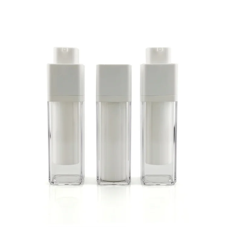 Luxury Rotating Twist Airless Bottle Refillable 15ml 30 Ml Square ...