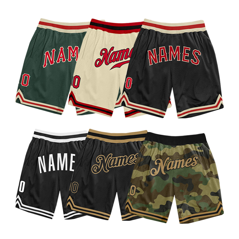Vintage Streetwear Shorts Men Custom Tackle Printing Retro Womens Plain