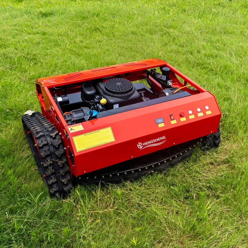 CE/EPA Remote-controlled Tracked Lawn Mower Cutting Width 1000mm Longxin Engine One-key Start 5.2 Acres Per Hour Robotic Mower
