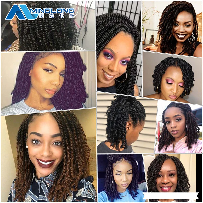 Synthetic Hair Extension Kinky Curly Twists Low &high Temperature Fiber  Light Weight Braid Spring Twist Crochet Hair - Buy Synthetic Hair Extension  Kinky Curly Twists Low &high Temperature Fiber Light Weight Braid