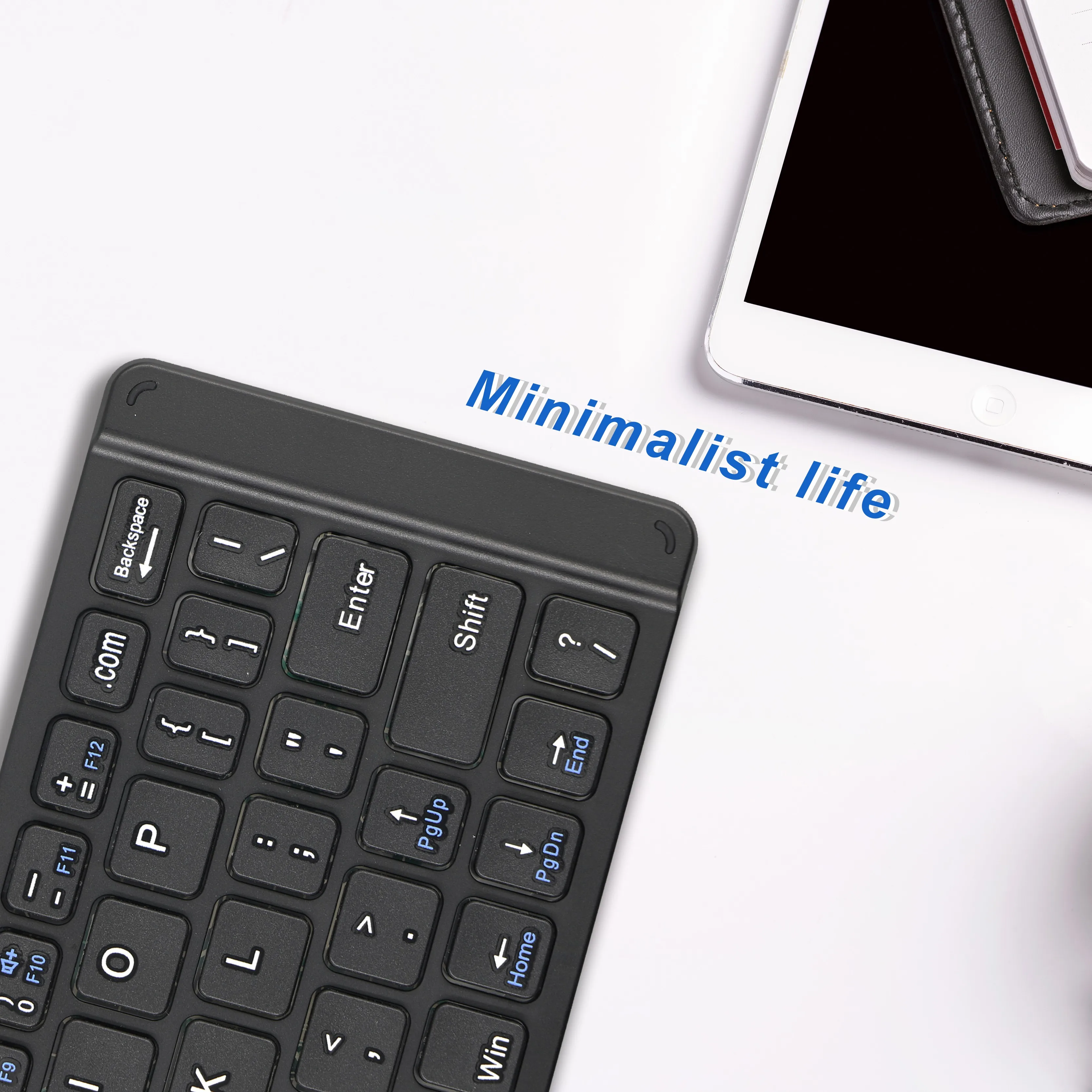 Good quality multimedia Three-system universal two-fold portable foldable wireless bt  keyboard