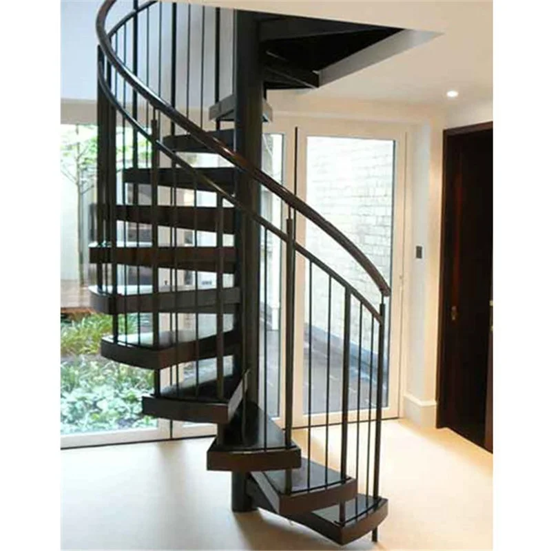 DAIYA Spiral Stair Dwg with Tempered Glass Railing