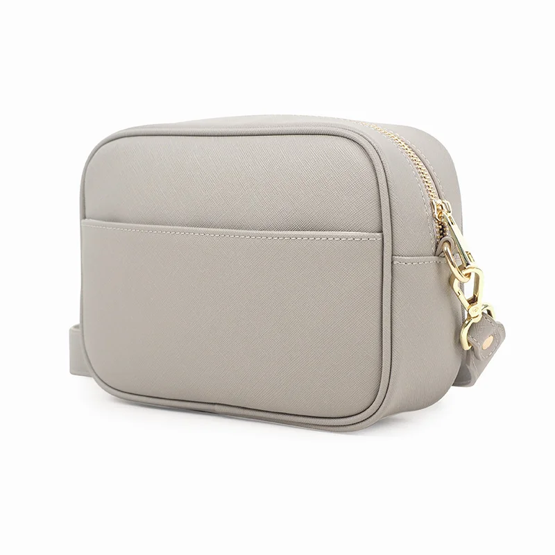 Oem Factory Custom Logo Cross Body Bag Leather Grey Girls Crossbody Bag