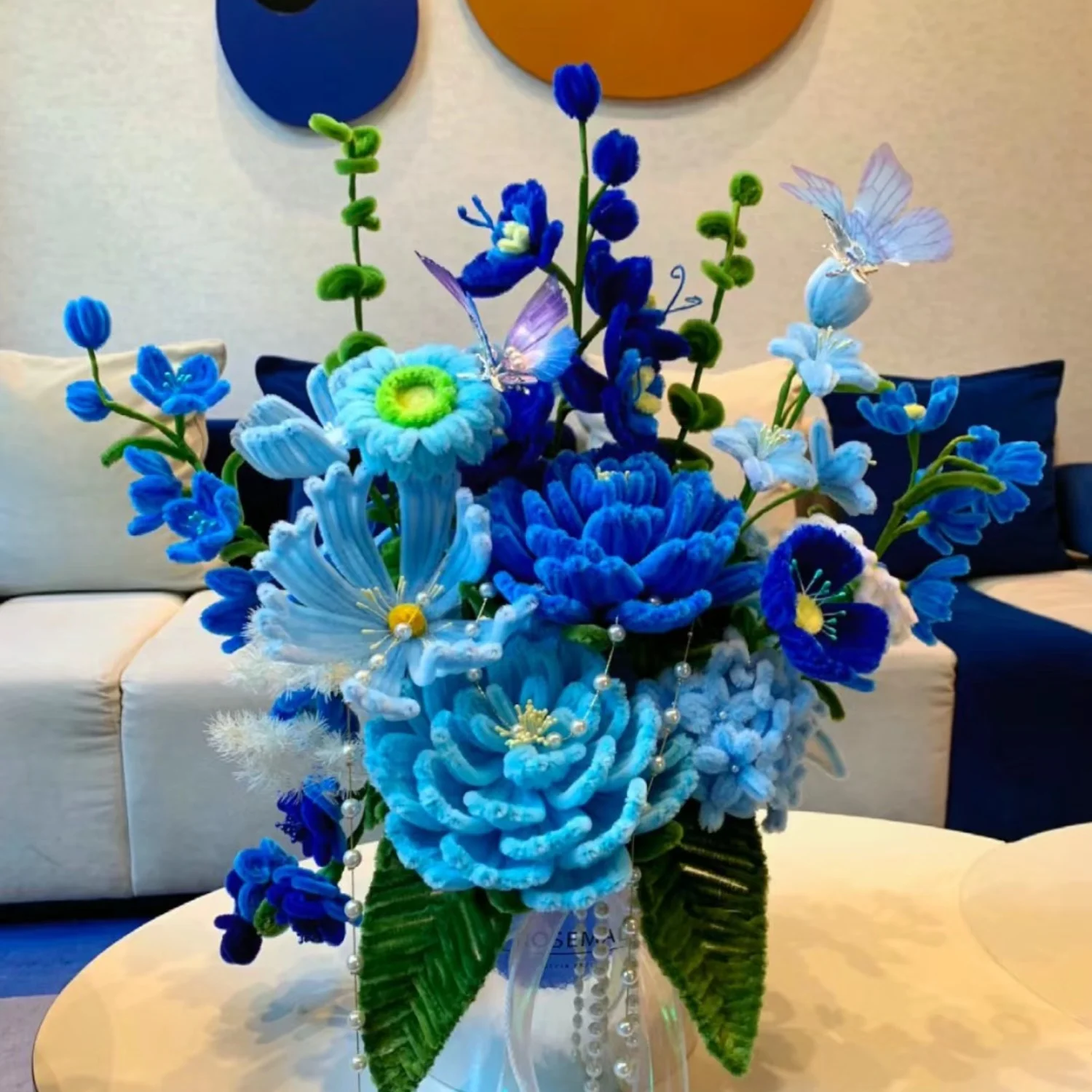 Wholesale 1000 Blue Fuzzy Wire Pipe Cleaners for Crafts