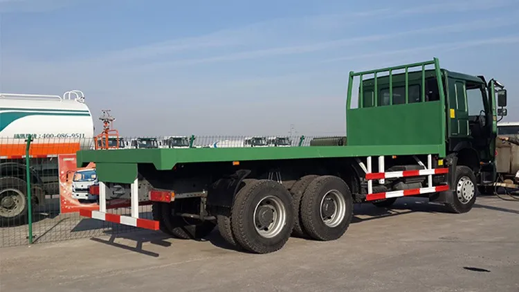 7.5m HOWO 20" Container Transport Flatbed Truck 30ton Flatbed Truck Carrier