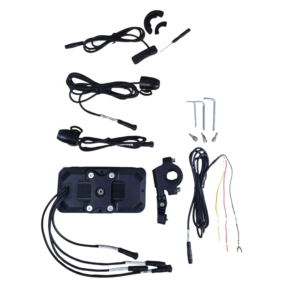 product tiypeor motorcycles navigation 625inch gps carplay android auto ip66 waterproof moto dvr monitor with tpms monitor system-5