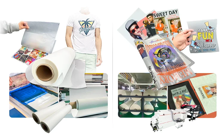 Cowint 24 Inch Gold Color DTF Film Roll High-Temperature PET Heat Transfer for Clothing Sample Tshirts