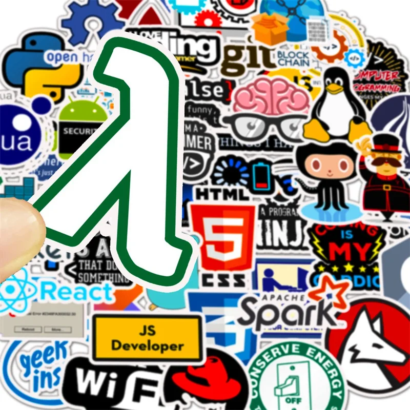 Programmierer Aufkleber Set – 50 Stück, Wasserdicht, Für Laptop, Skateboard & Mehr