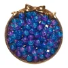 Cuentas de Flores de Cristal - Azul-Púrpura