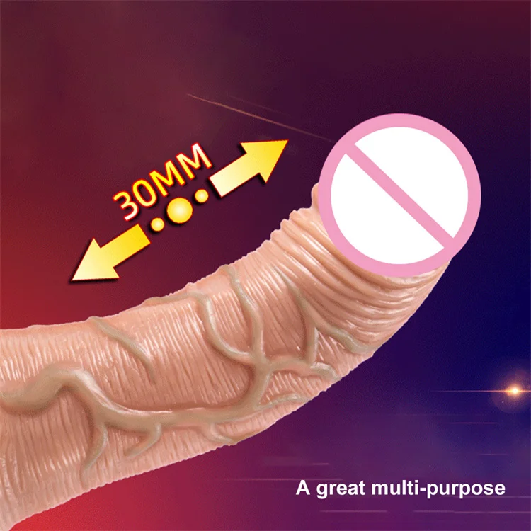 Telescopic Vibrating Thrusting Realistic Dildo Female Masturbation With Suction Heating Penis Remote Control Dick for Women