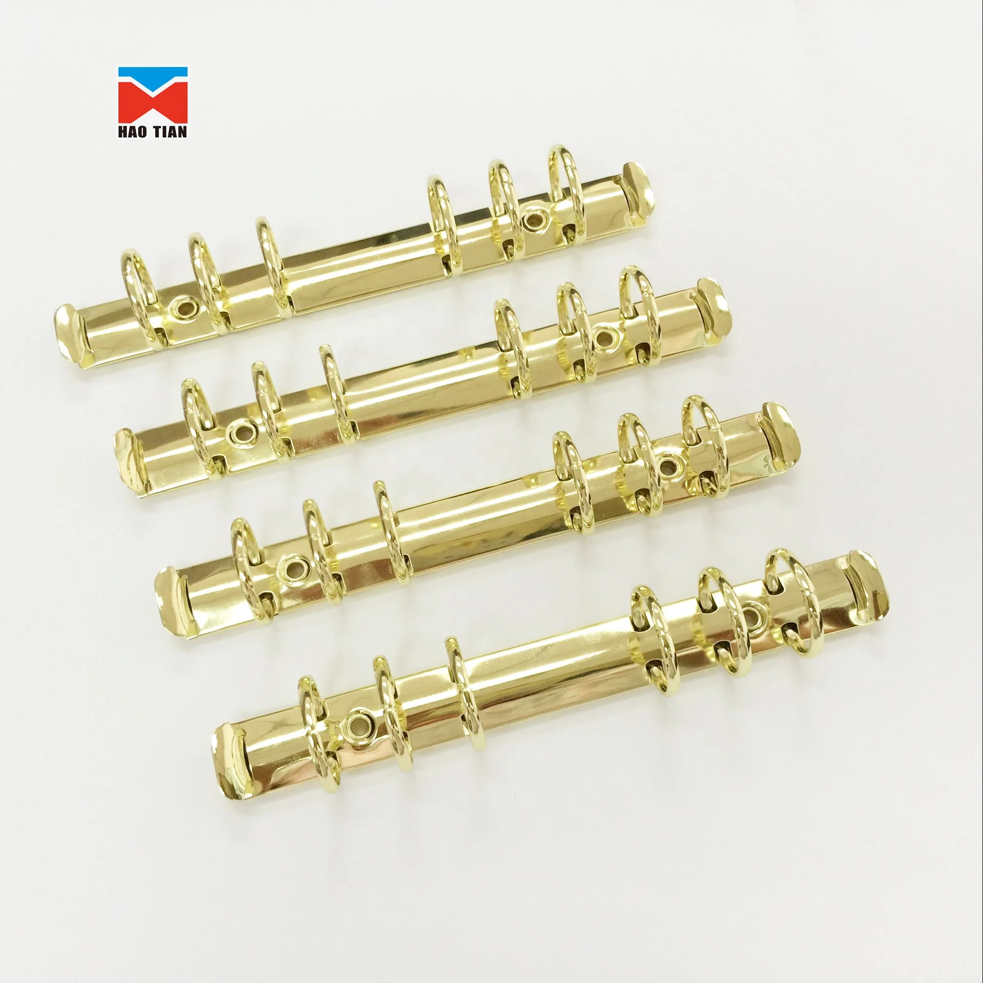 
 Золотистый/никелевый металлический зажим с 6 кольцами  