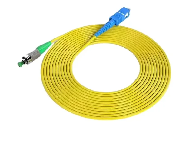 Jue Hong Factory Price Patch Cord Fiber Optic FC/APC-LC/APC Singlemode Simplex Fiber Optic Patchcord SC LC ST FC Upc ApcJumpers