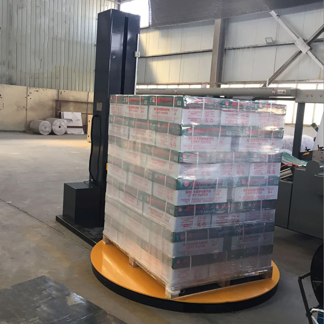 Pallet Stretch Film Robotic Wrapping Machine With Rotary Arm