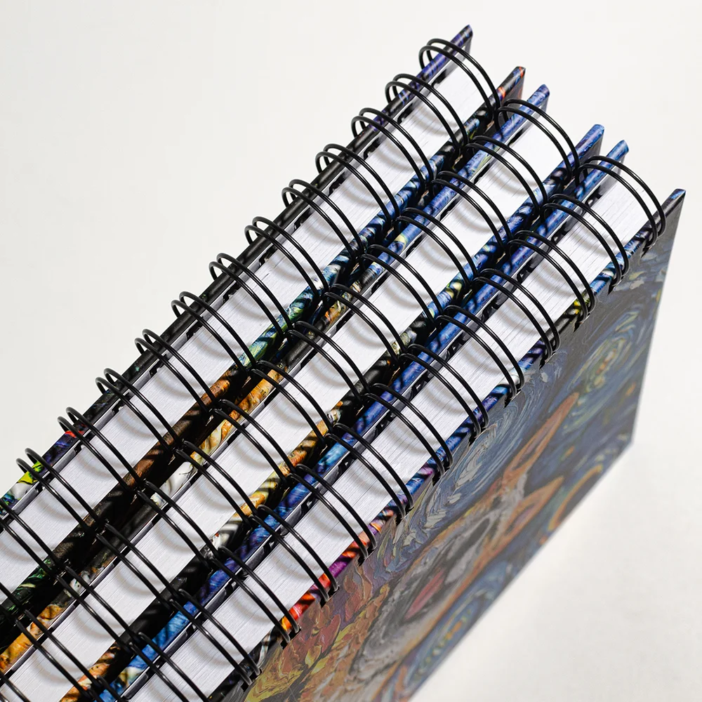 Wholesale Private  Personalized Pocket Notebook with logo A5 B5 Custom  Hardcover  Spiral Notebook