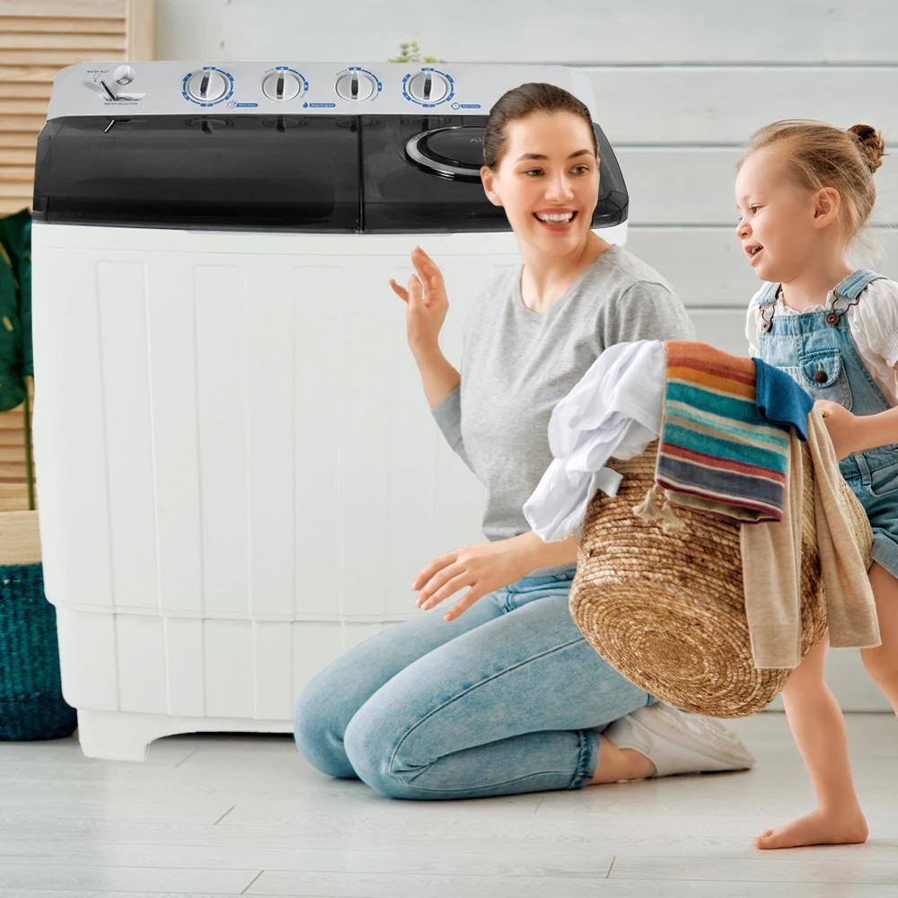 Portable 13kg Large Capacity Top-load Smart Electric Semi-automatic Clothes  Double Drum Washing Machines with Hand Wash Function