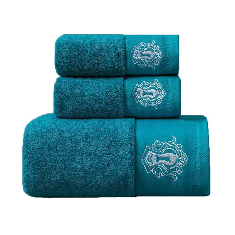 Cotton hotel household custom color multi-style embroidered face towel bath towel