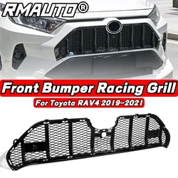 For 2019-2022 Toyota RAV4 Front Primed Bumper Grille Honeycomb Grill Cover Kit