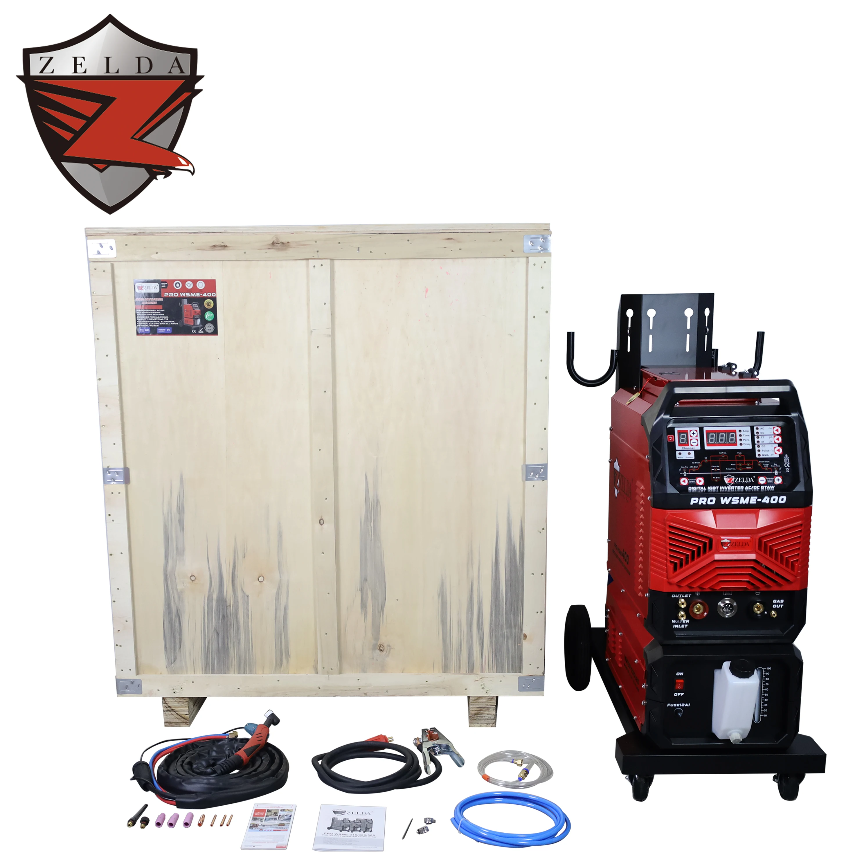 Zelda Intelligent Digital WSME-315 AC DC Tig Welder Water Cooling Aluminum Soldadura Tig Welding Machines