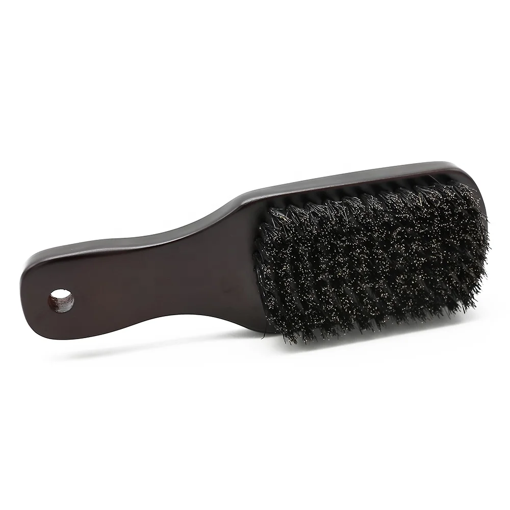 Оптовая продажа щетка для бороды с щетиной кабана нескользящая деревянной ручкой