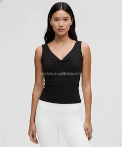 High Quality Customize OEM Women's Solid Sportswear Vest Set High Waist Shorts Practice Wear Yoga Manufacturer Own Label