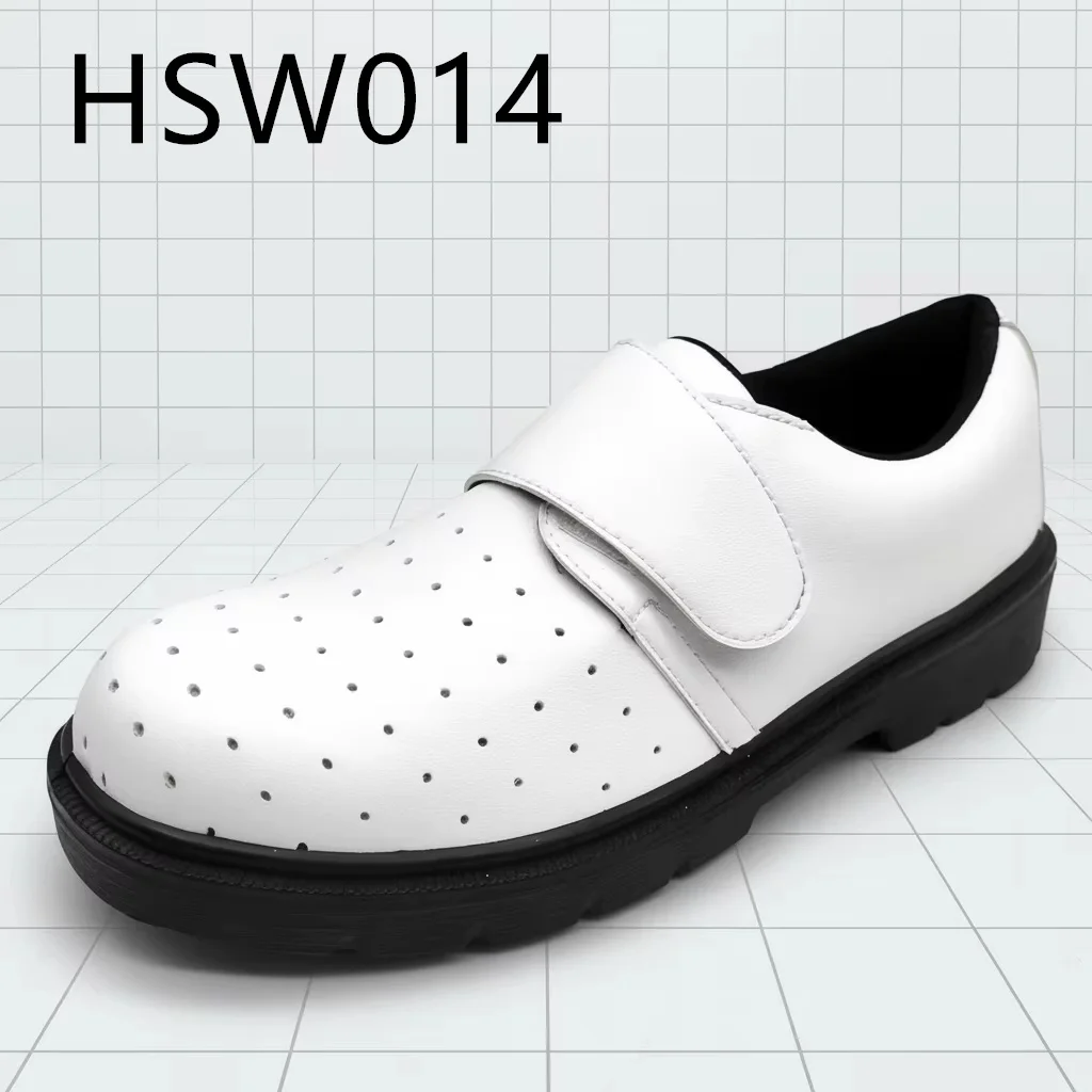 ZYF,Research Facility Bacteria Resistant White Safety Footwear Quality Control Lab Big Magic Tap Design Work Clogs HSW014