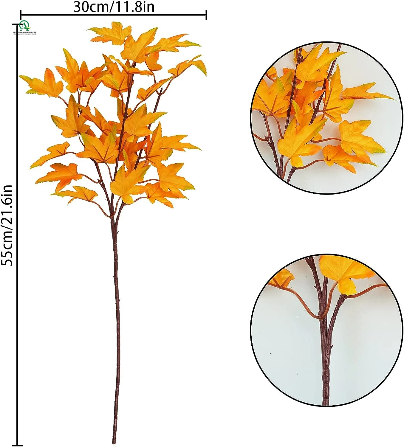 Artificial Maple Leaves Branches For Home Kitchen Farmhouse