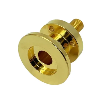 Custom Brass Machined Connector Pin | Gold - Plated Precision CNC Turning Part