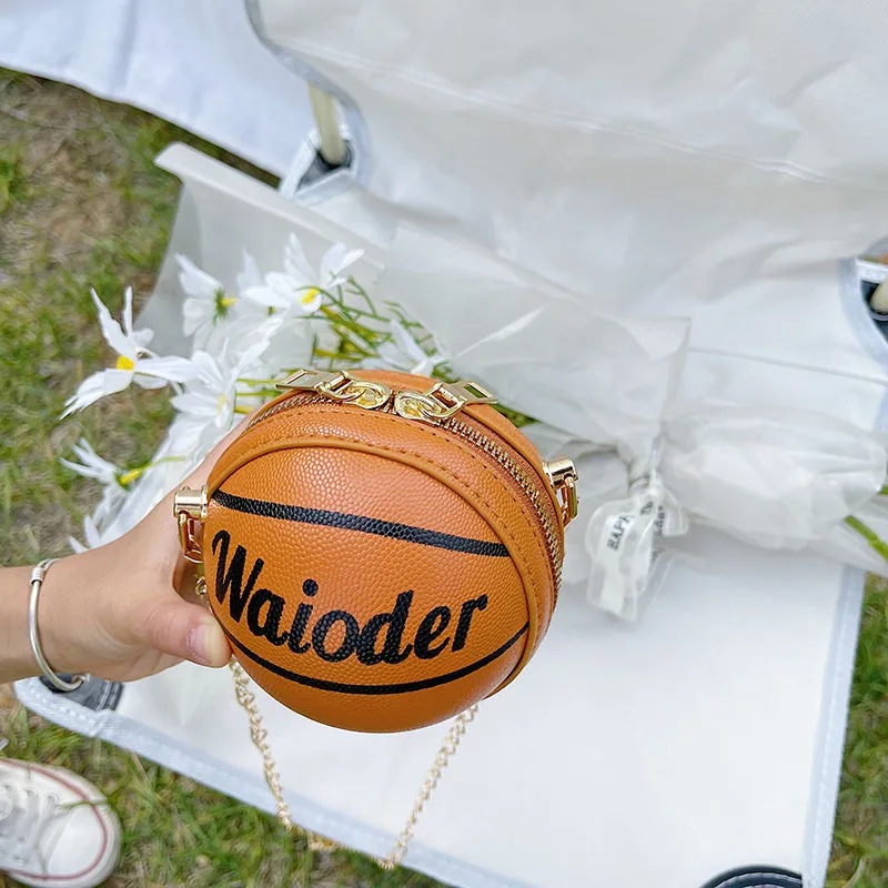 2025 Unique Cute Children Basketball Ball Shape Kids Purse
