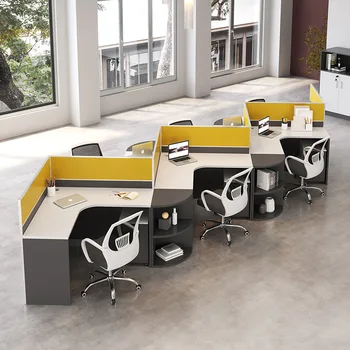 Wholesale Modular Modern creative Open Space Office Desk For 2 4 6 Person Staff Workstation Office Tables