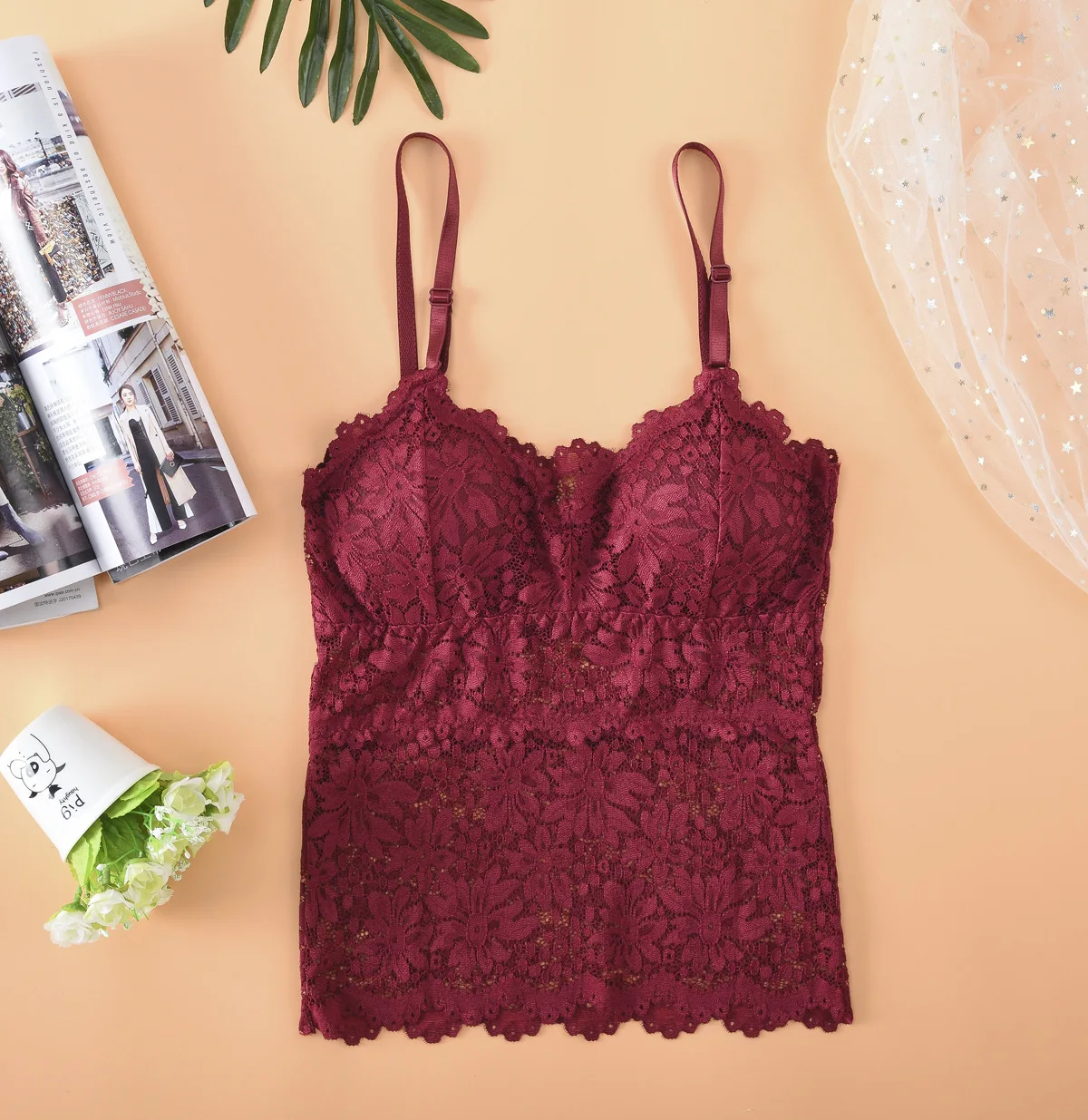 New Ladies Comfortable Wireless Padded Bra with Lace One-Piece Push-Up Style Chinese Mature Sexy for Women Ladies Lingerie
