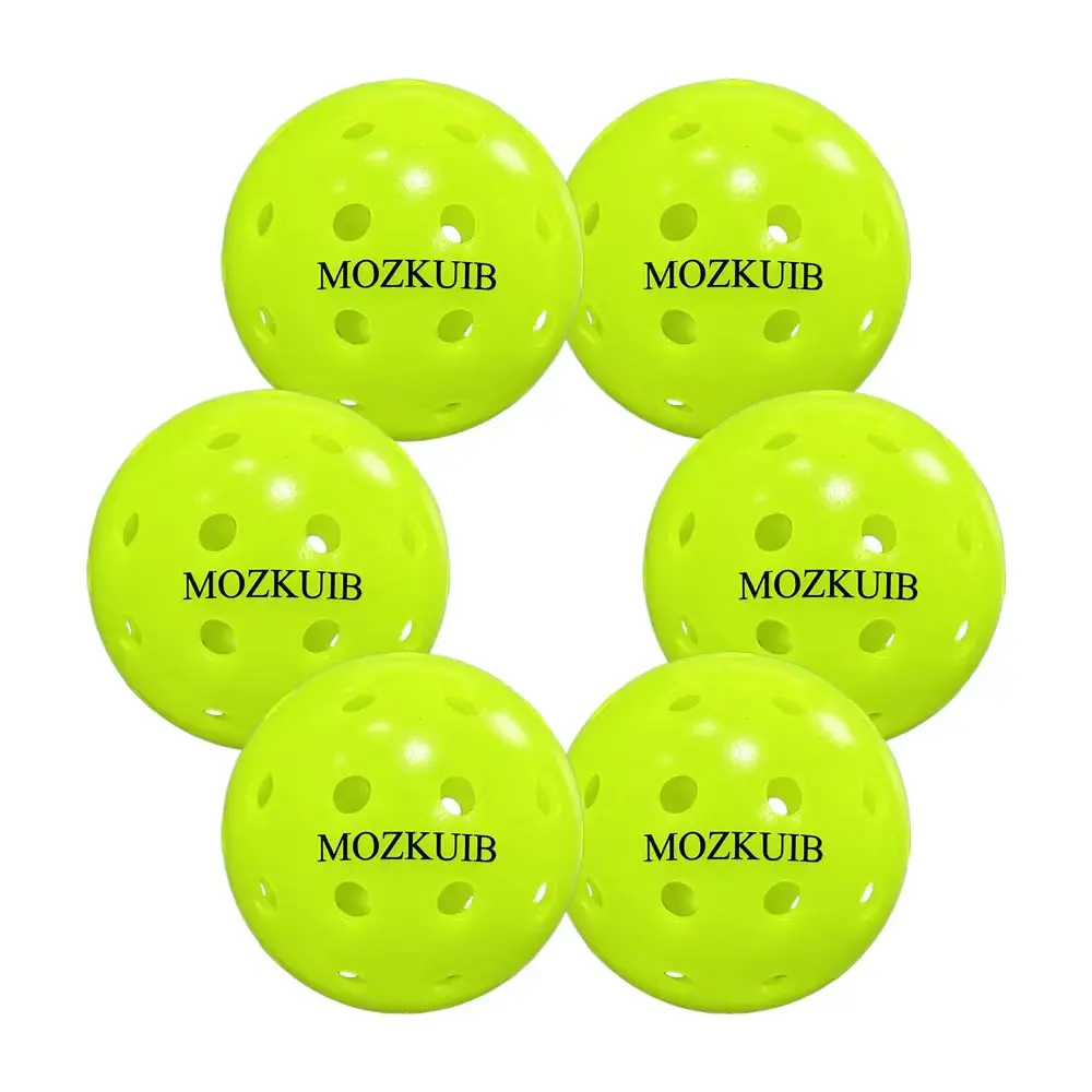 USAPA Certified for MOZKUIB 40-Hole Rotational Ball Custom OEM Neon Green Outdoor Professional Pickleball Made Durable PE