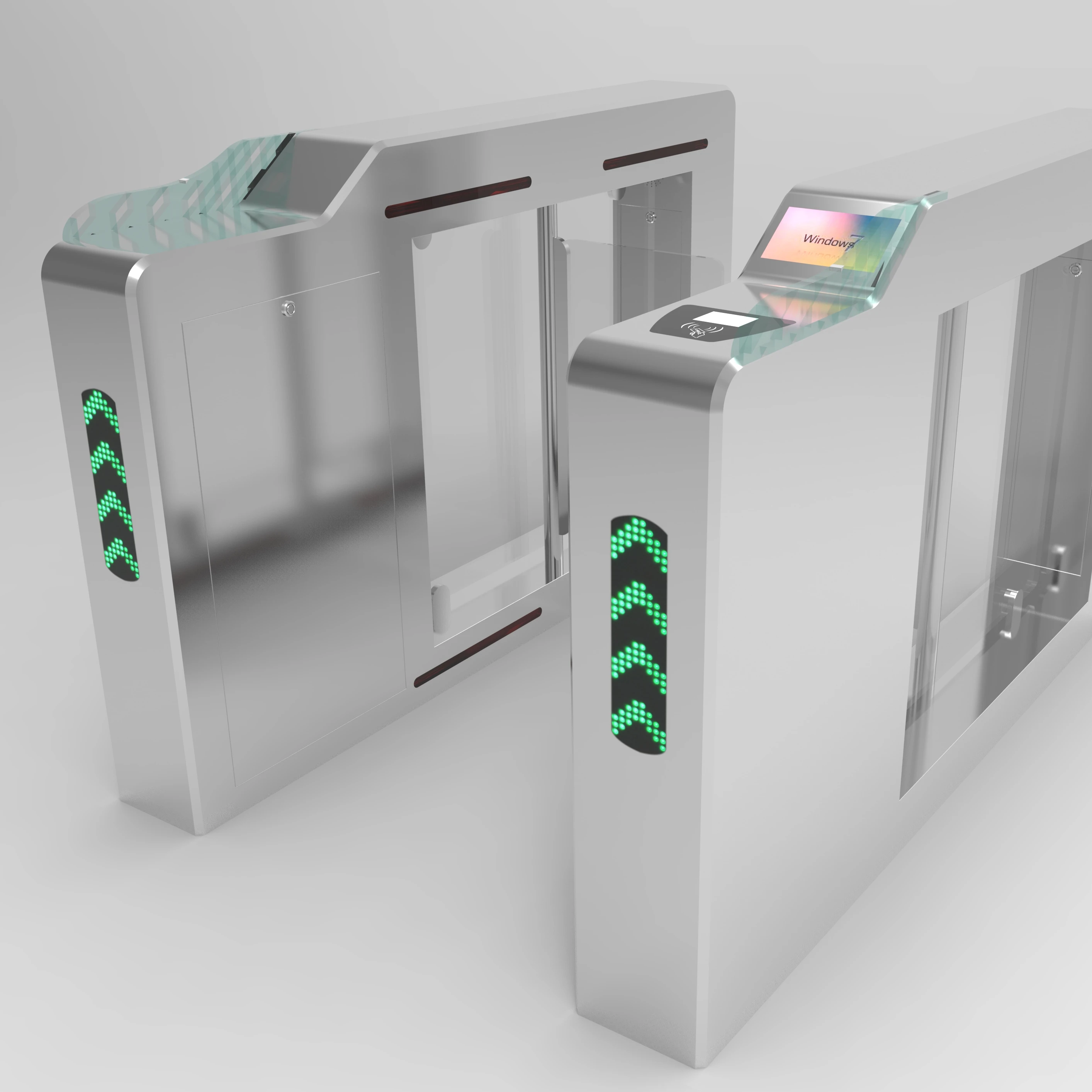 TDZ Rfid Card  Access Control Swing Barrier Turnstile for Entry Exit Entrance Scenic Area Custom High Speed Gym Office Building