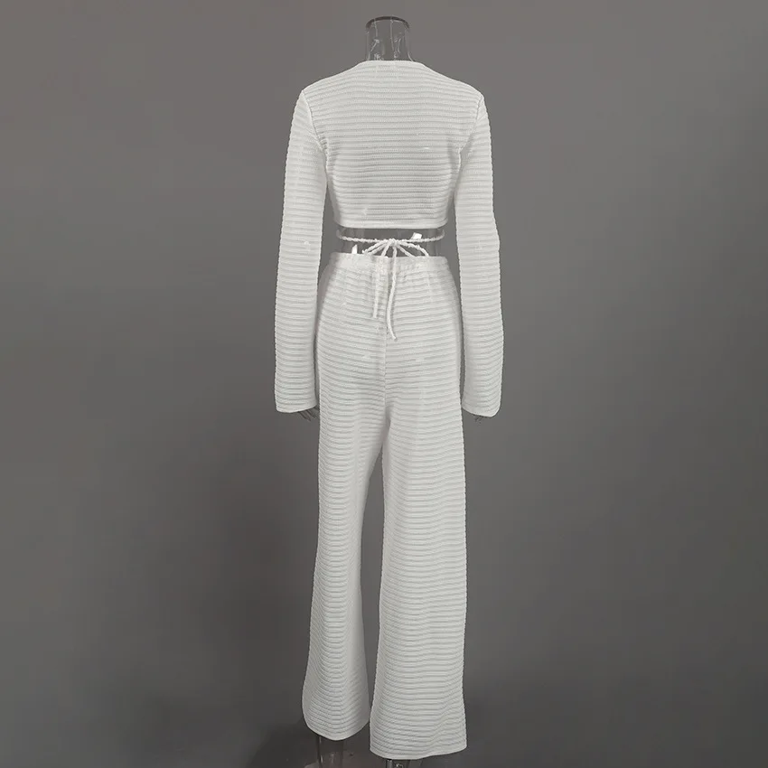 Autumn and Winter Jacquard Loose-fitting Comfortable Long Sleeve Pajamas, Two-piece Set for Cross-border Home Wear. — detail