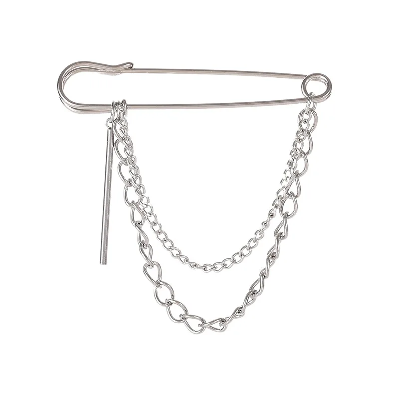 2024 New Minimalist Chain Brooch Instagram Design Sense Zinc Alloy ...