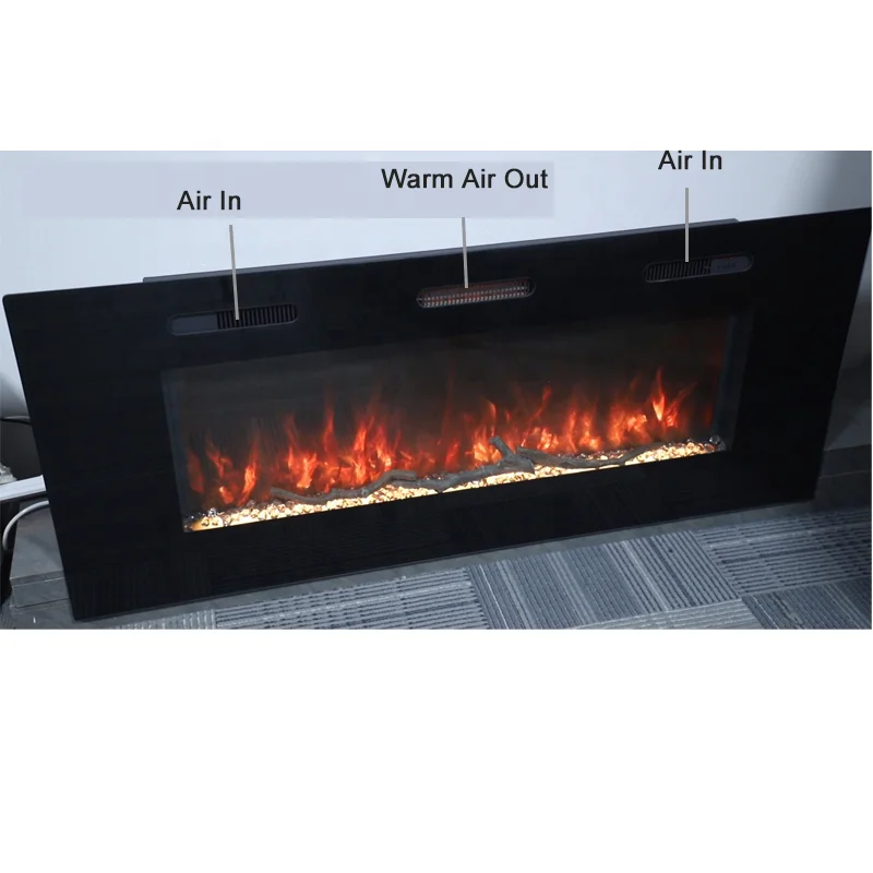 Modern Electric Fireplace Heater with LED Flame Effect
