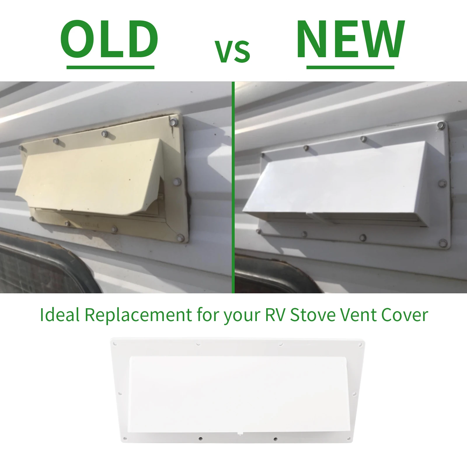 Rv Range Vent Cover With Locking Damper White Rv Range Hood Exhaust