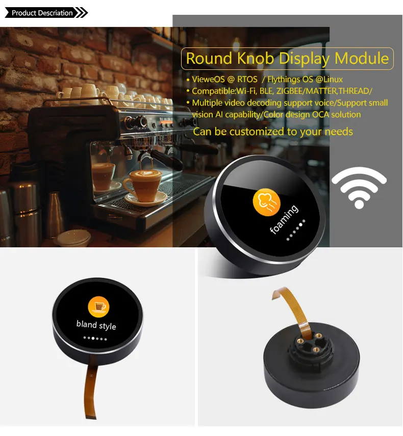 1.5 Inch OLED Knob Switch Display - Smart LCD Screen