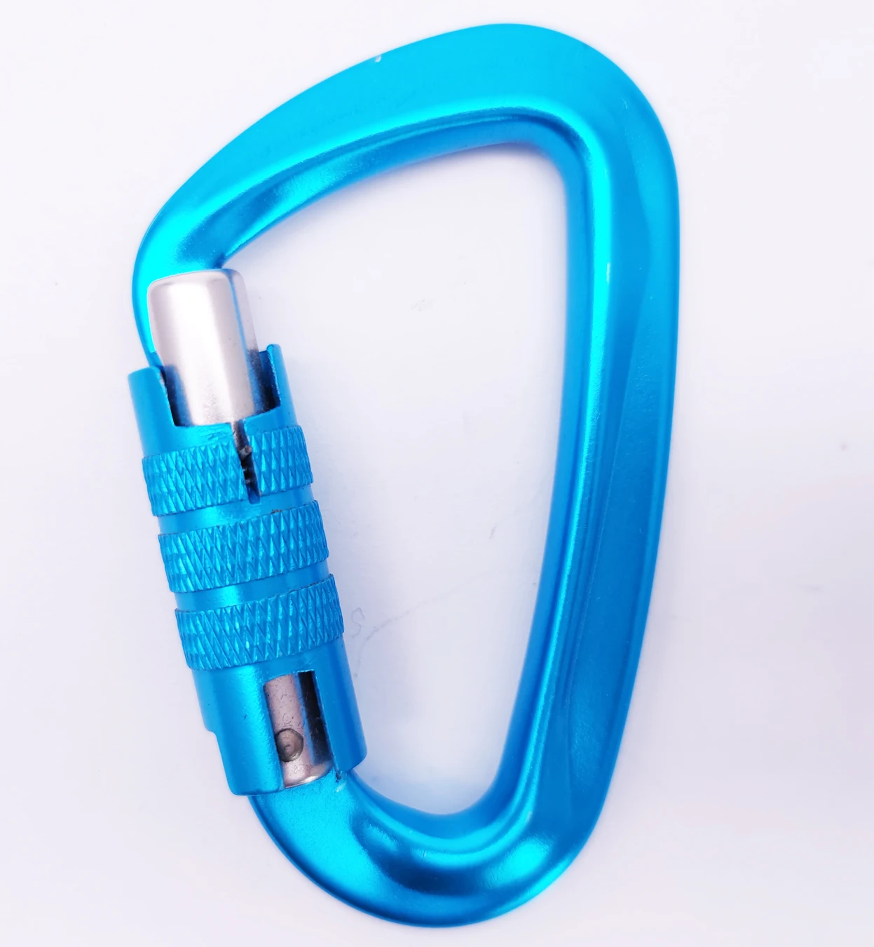 12KN Aluminum Rock Safety carabiner screw D Shape Locking carabiner dog Leash Hook outdoor camping hiking EN CE manufacture