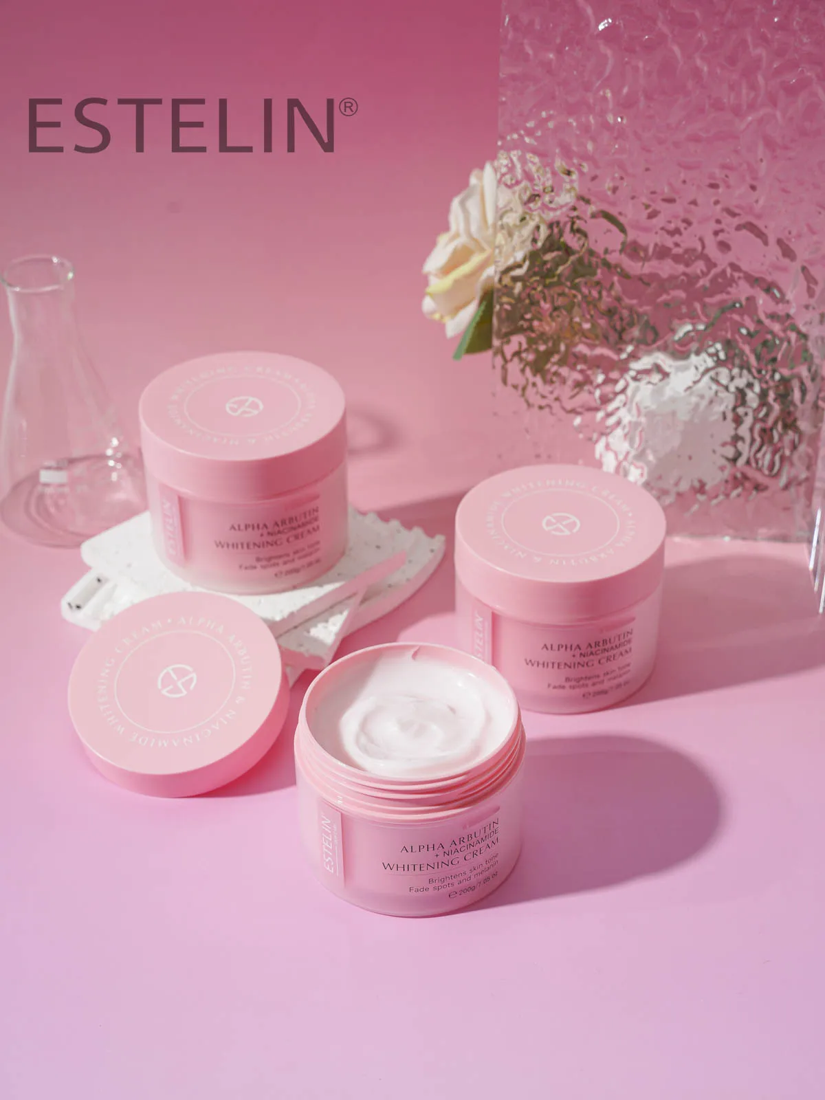ESTELIN Skin Care Moisturizing Fade Spots Brightening Arbutin Niacinamide Whitening Cream 200ml